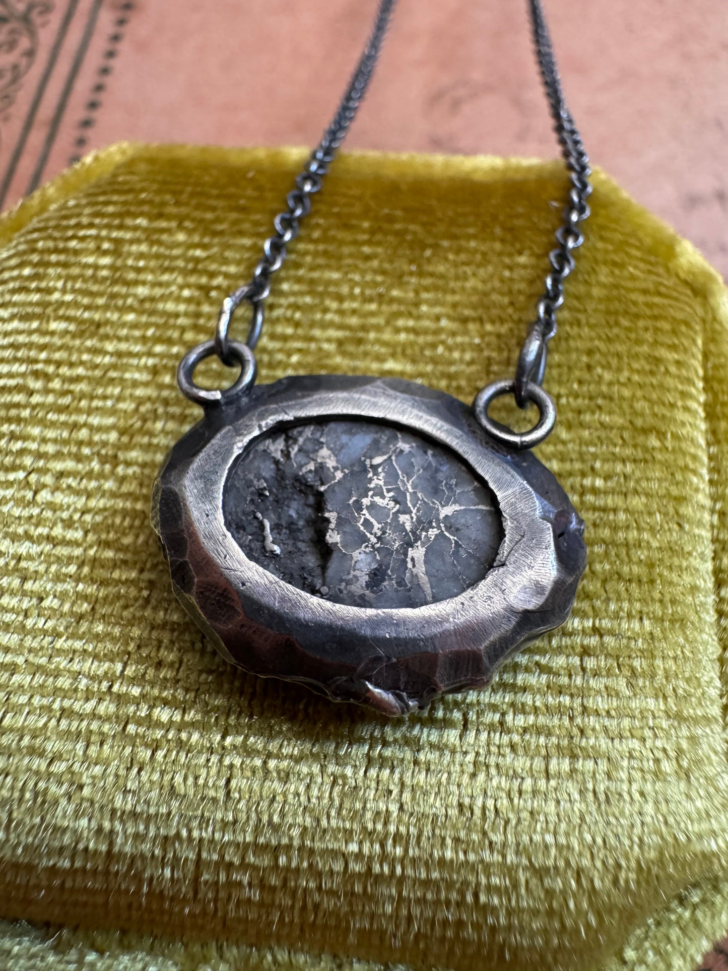 Silver veined quartz