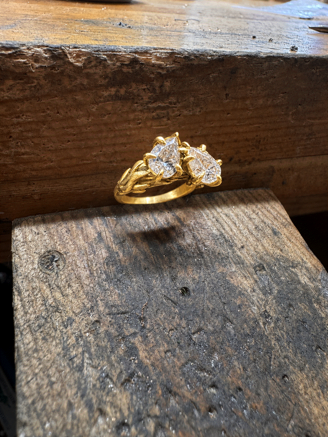 Moi et Toi ring in Gold with Diamonds