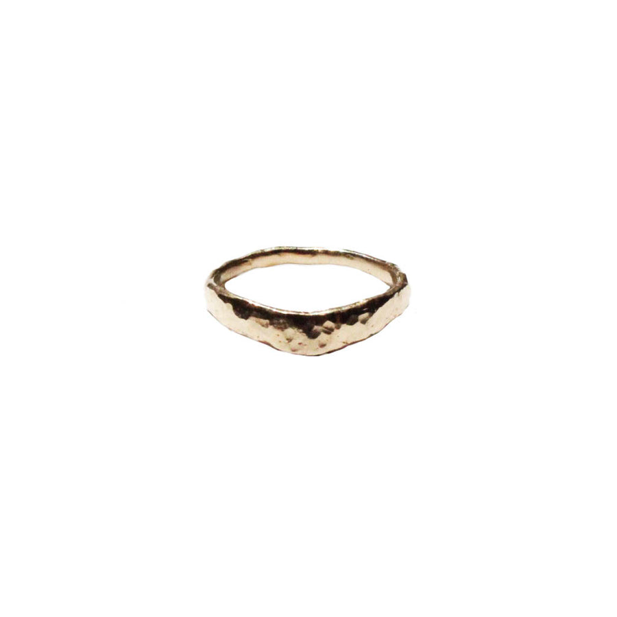 Thick Curved Stacking Gold Band