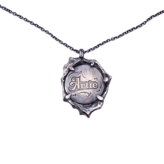 Victorian Era Auntie love token engraved on 1848 silver dime representing love tokens