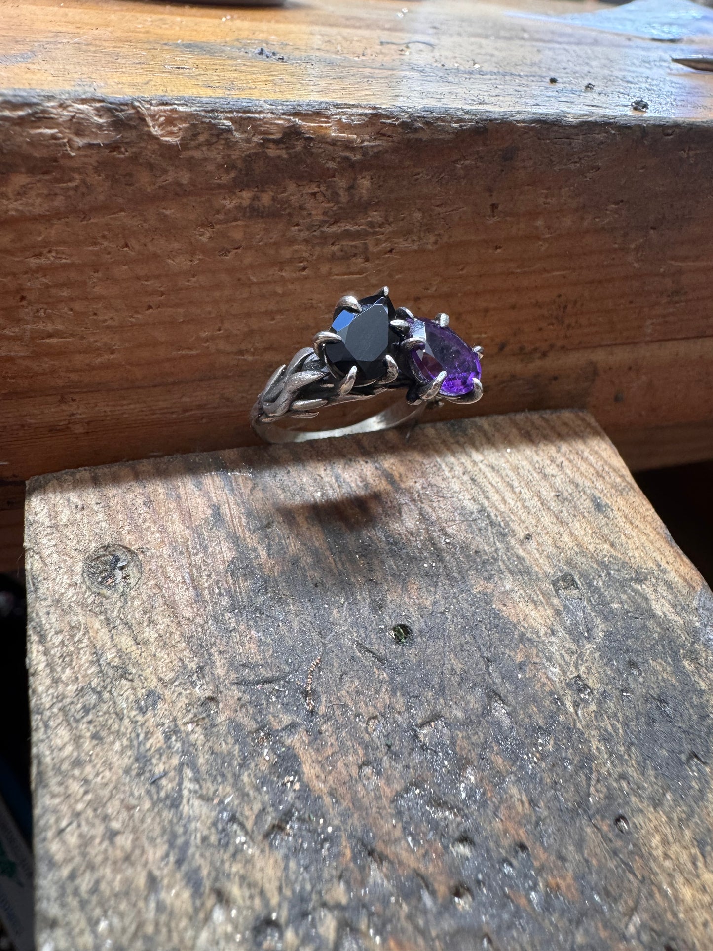 Moi et Toi with onyx and amethyst