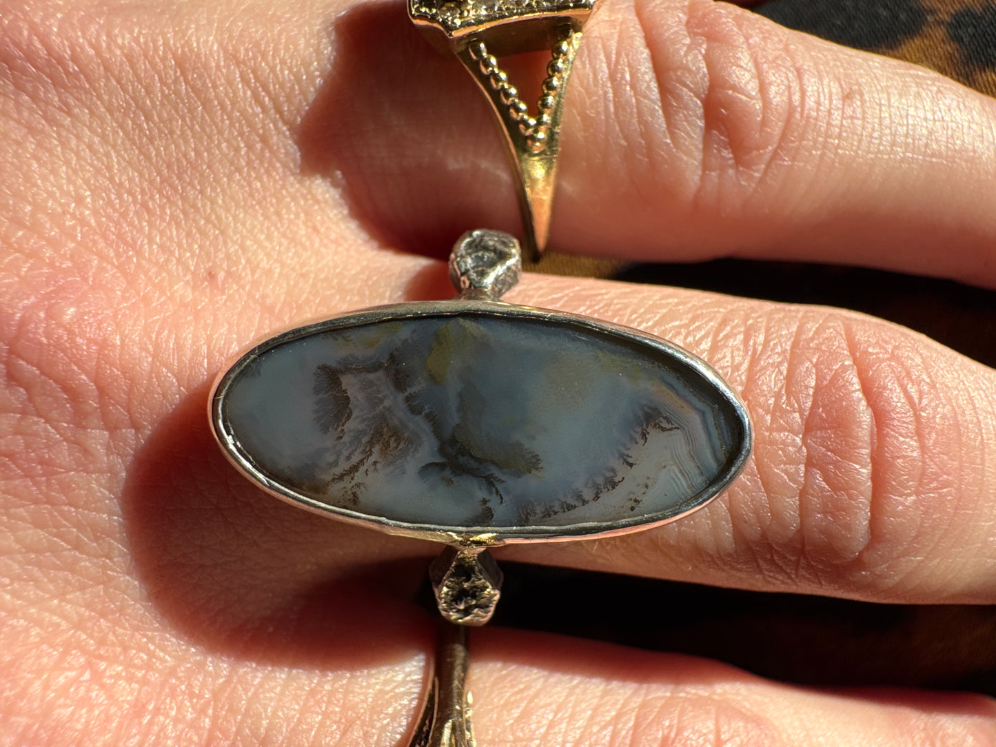 Dendritic Agate Ring Size 9.25