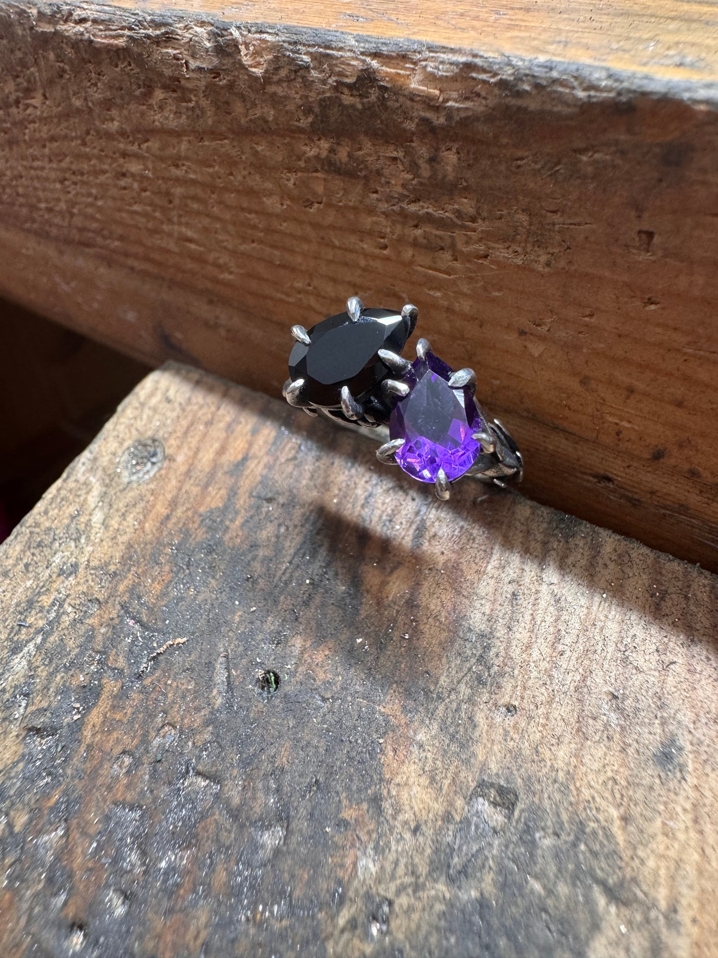 Moi et Toi with onyx and amethyst