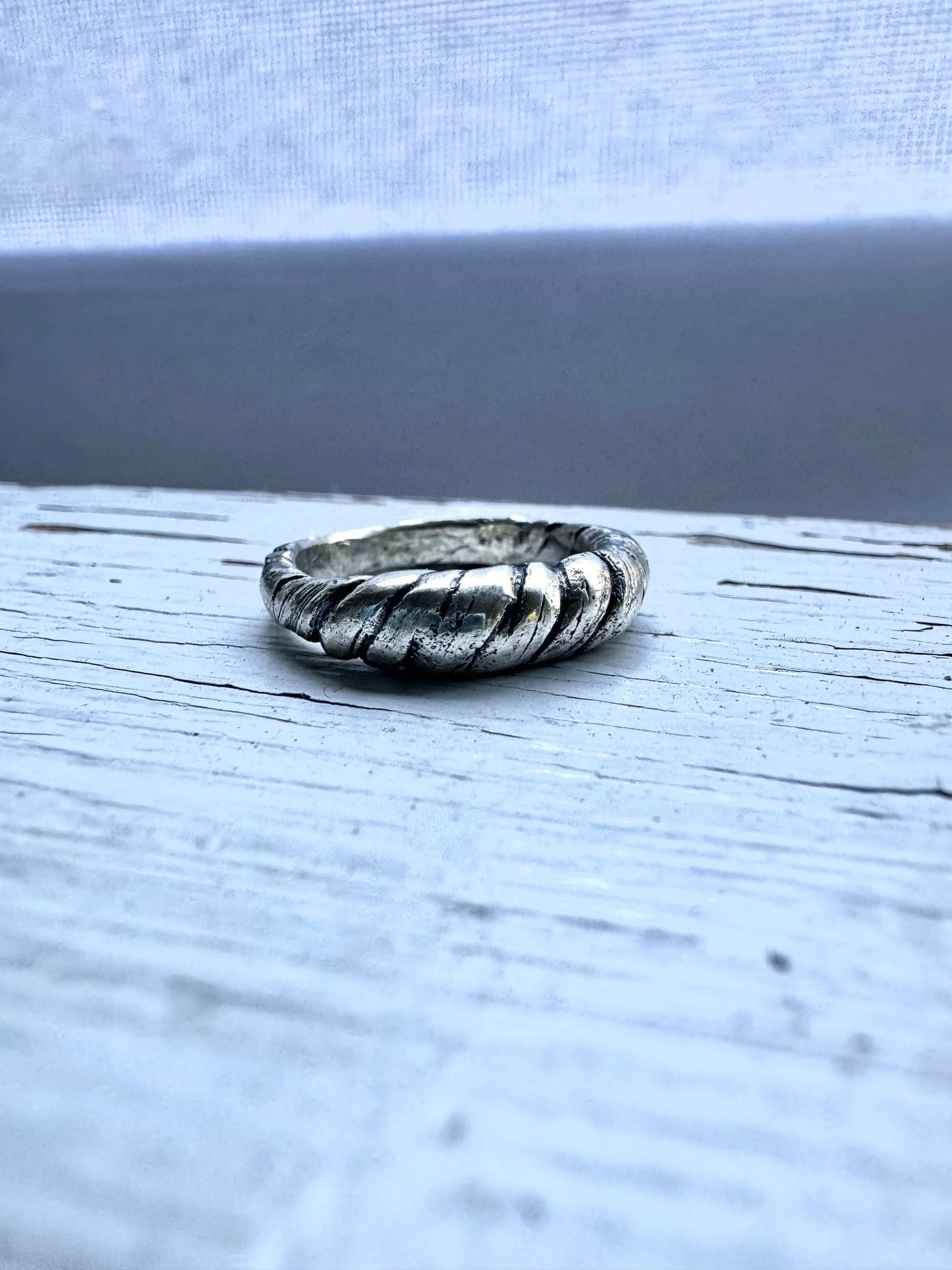 Mitsuro Hikime rope wrap ring in sterling silver size 8