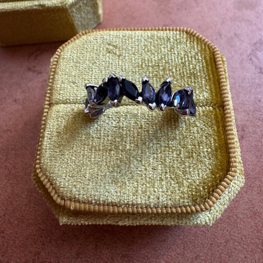 Scattered Iolite Marquise band