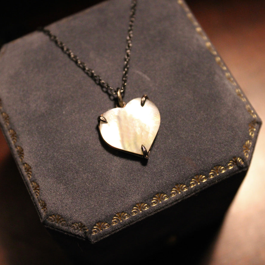 Mother of Pearl Heart Necklace