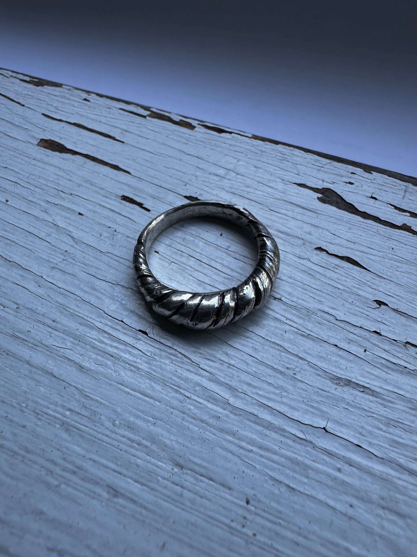 Mitsuro Hikime rope wrap ring in sterling silver size 8