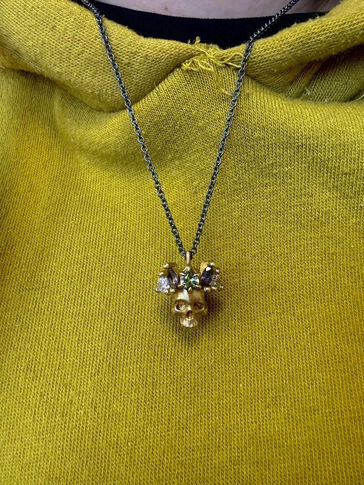 Queen Pendant in Brass