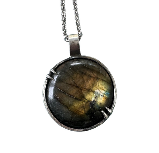 Rainbow moonstone pendant