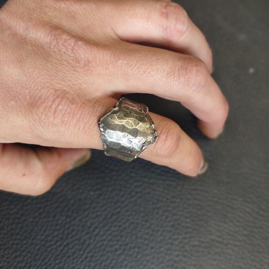 Silver shield ring size 10