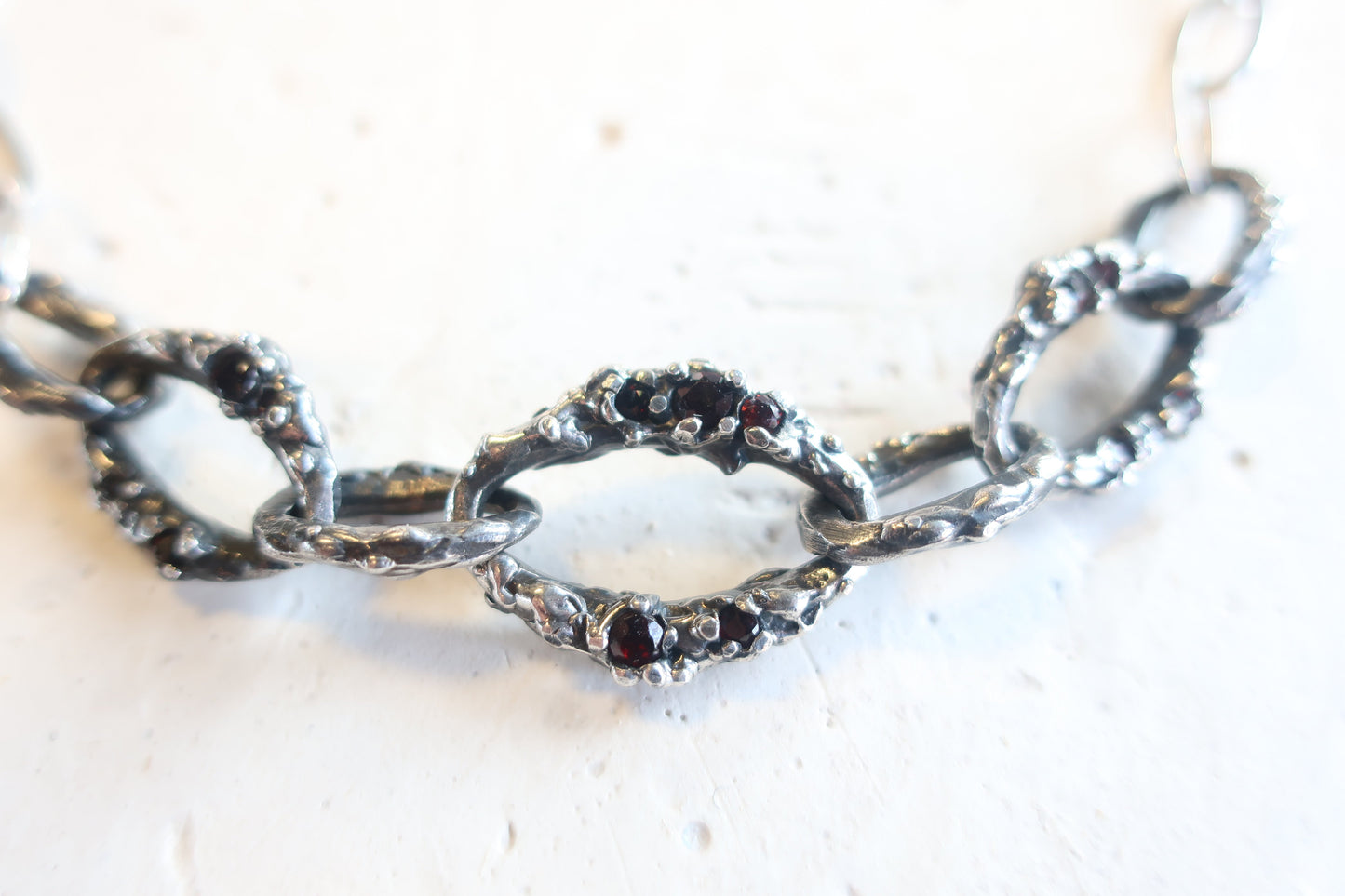 Garnet Encrusted Molten Chain - Mary Gallagher