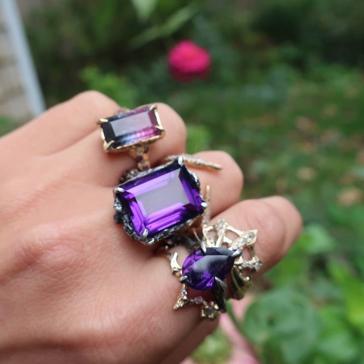 Large Amethyst Cocktail Ring