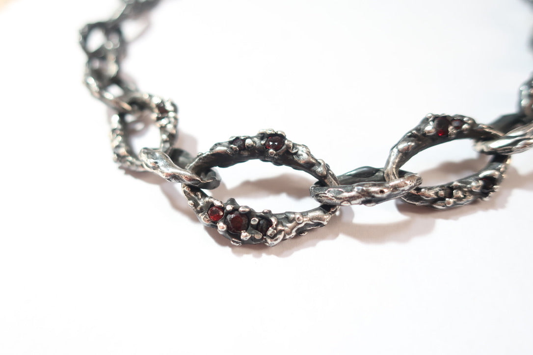 Garnet Encrusted Molten Chain - Mary Gallagher