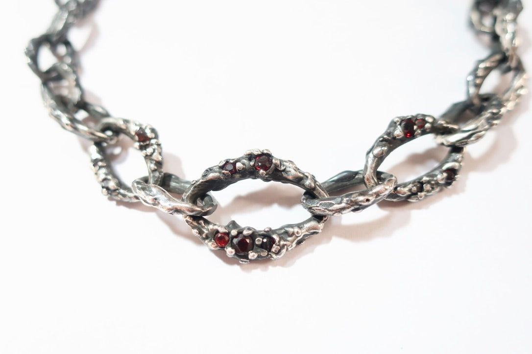 Garnet Encrusted Molten Chain - Mary Gallagher