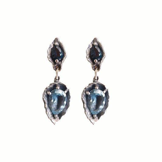 Blue Topaz Drop Earrings