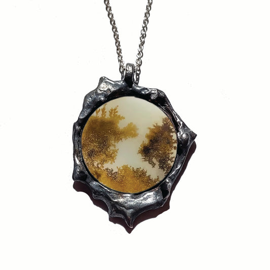 Dendritic Coin Pendant