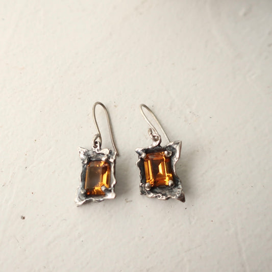 Petal Madeira Citrine Earrings