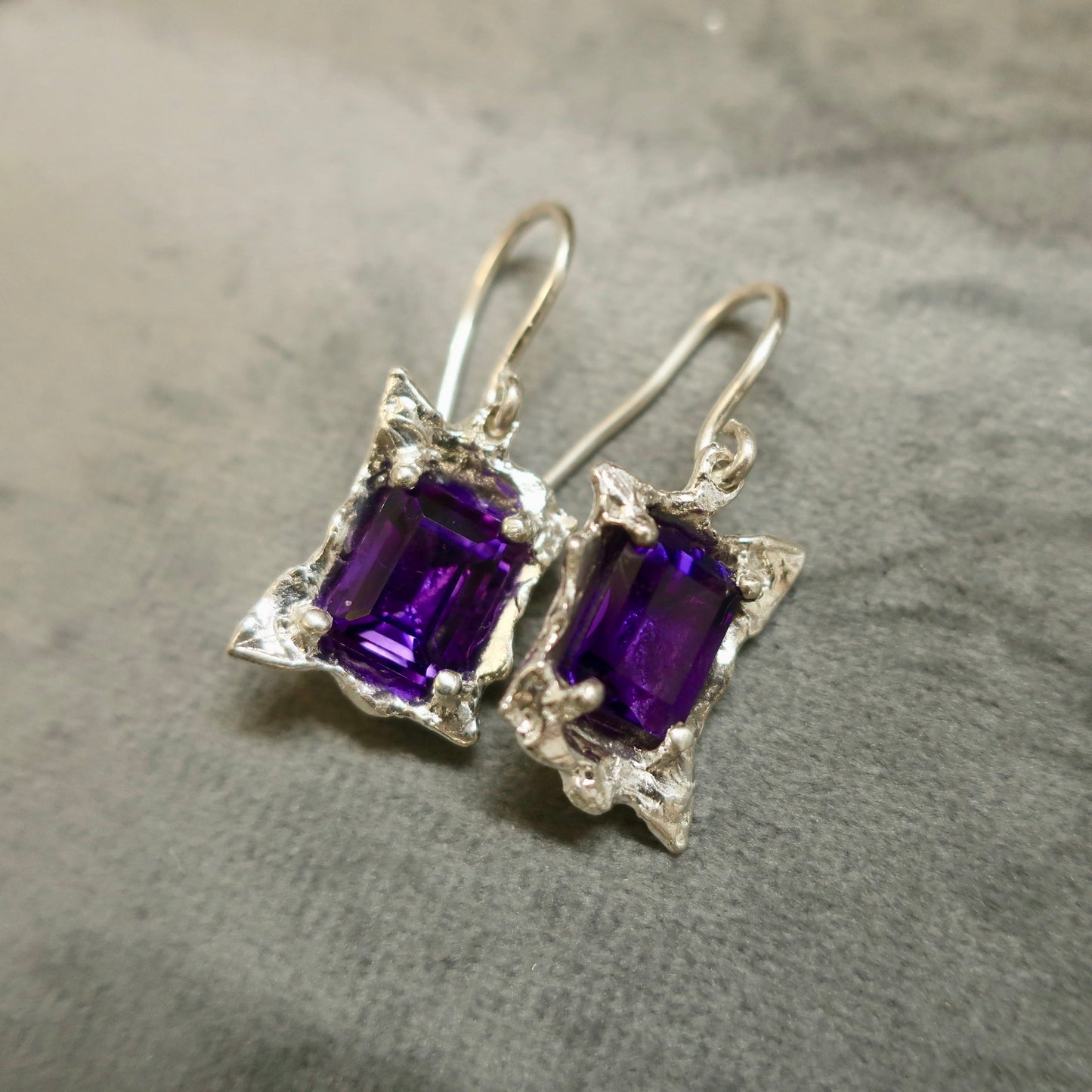 Petal Amethyst Earrings