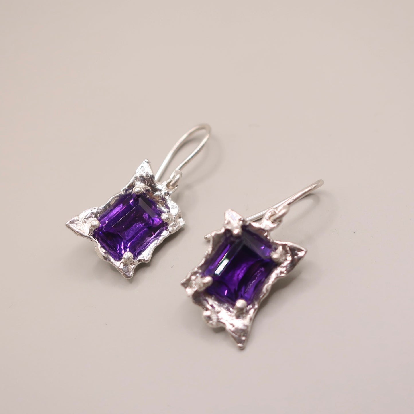 Petal Amethyst Earrings