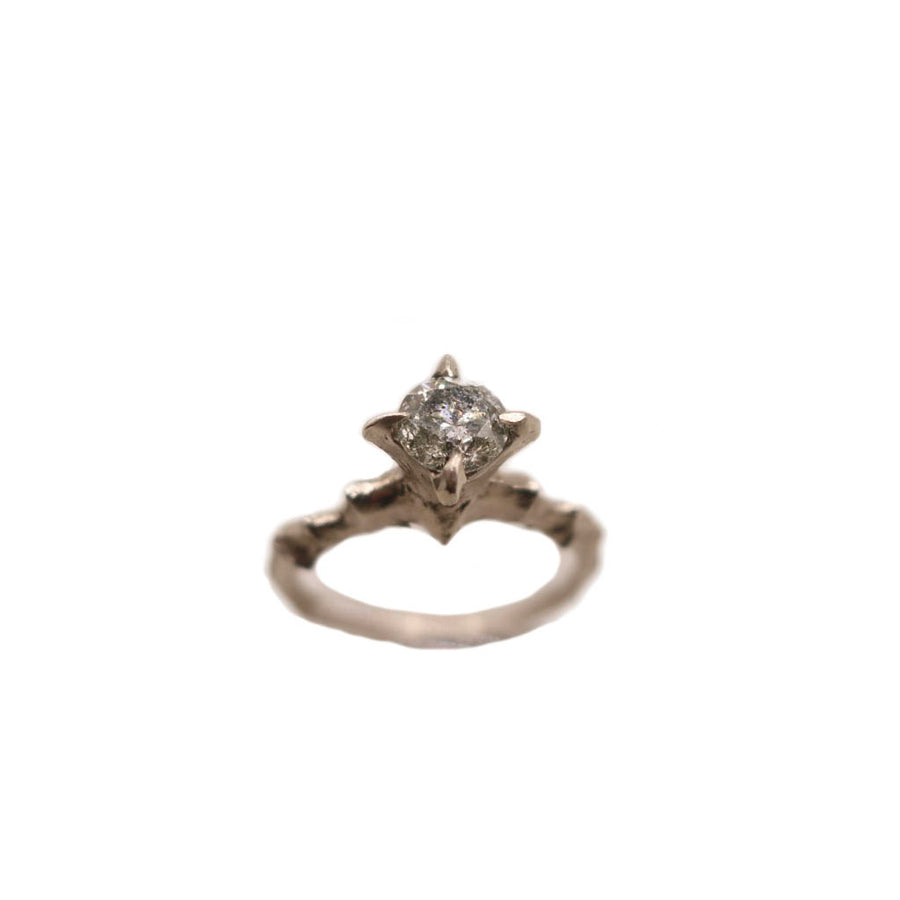 Salt and Pepper 14k gold Diamond Hecate Ring