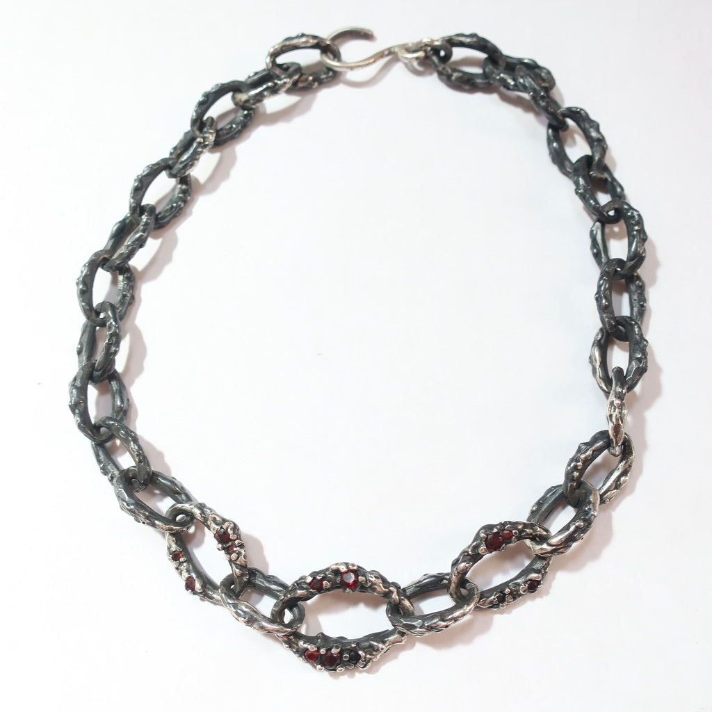 Garnet Encrusted Molten Chain - Mary Gallagher