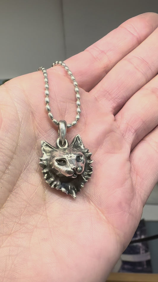 Small Sun Cat Pendant