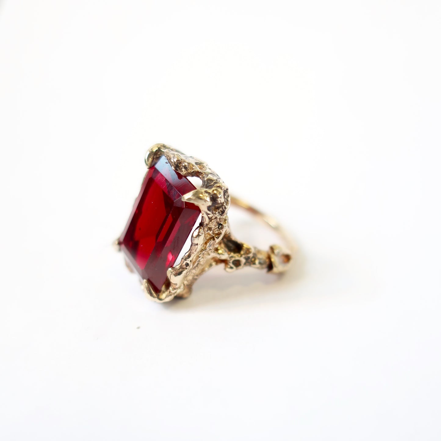 Gold Garnet Cocktail Ring - Mary Gallagher