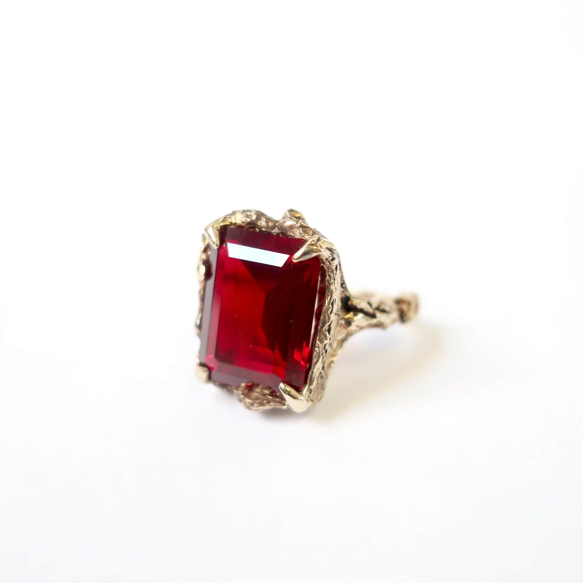 Gold Garnet Cocktail Ring - Mary Gallagher