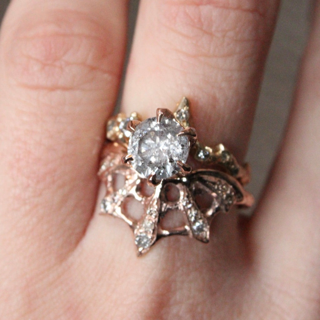 Diamond Web Ring In Rose Gold - Mary Gallagher