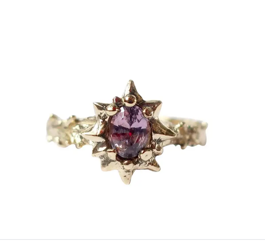 Bloom Lavender Sapphire 14K yellow gold - Mary Gallagher