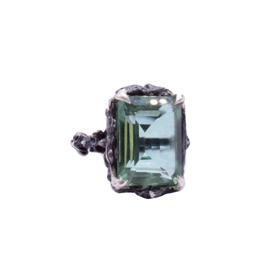 Green Amethyst Large Cocktail Ring
