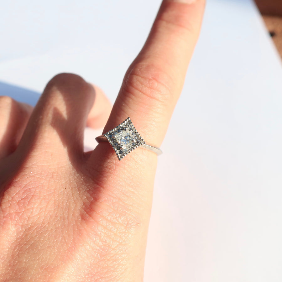 Princess Cut Diamond and White Gold Ring - Mary Gallagher