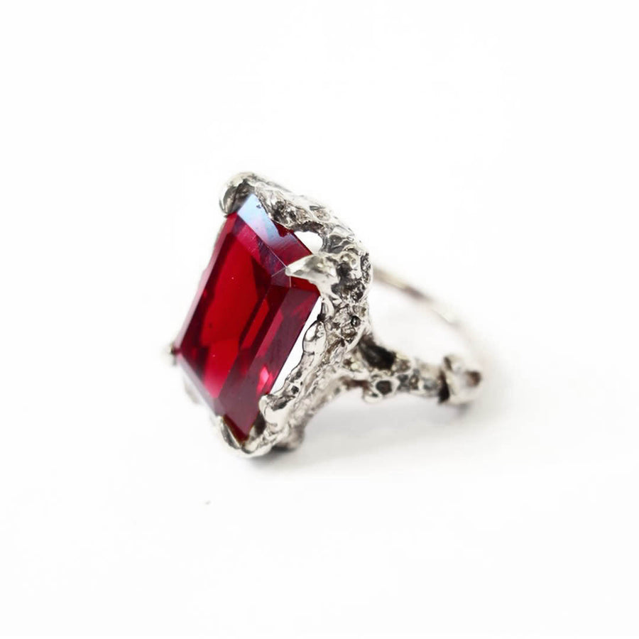 Gold Garnet Cocktail Ring - Mary Gallagher