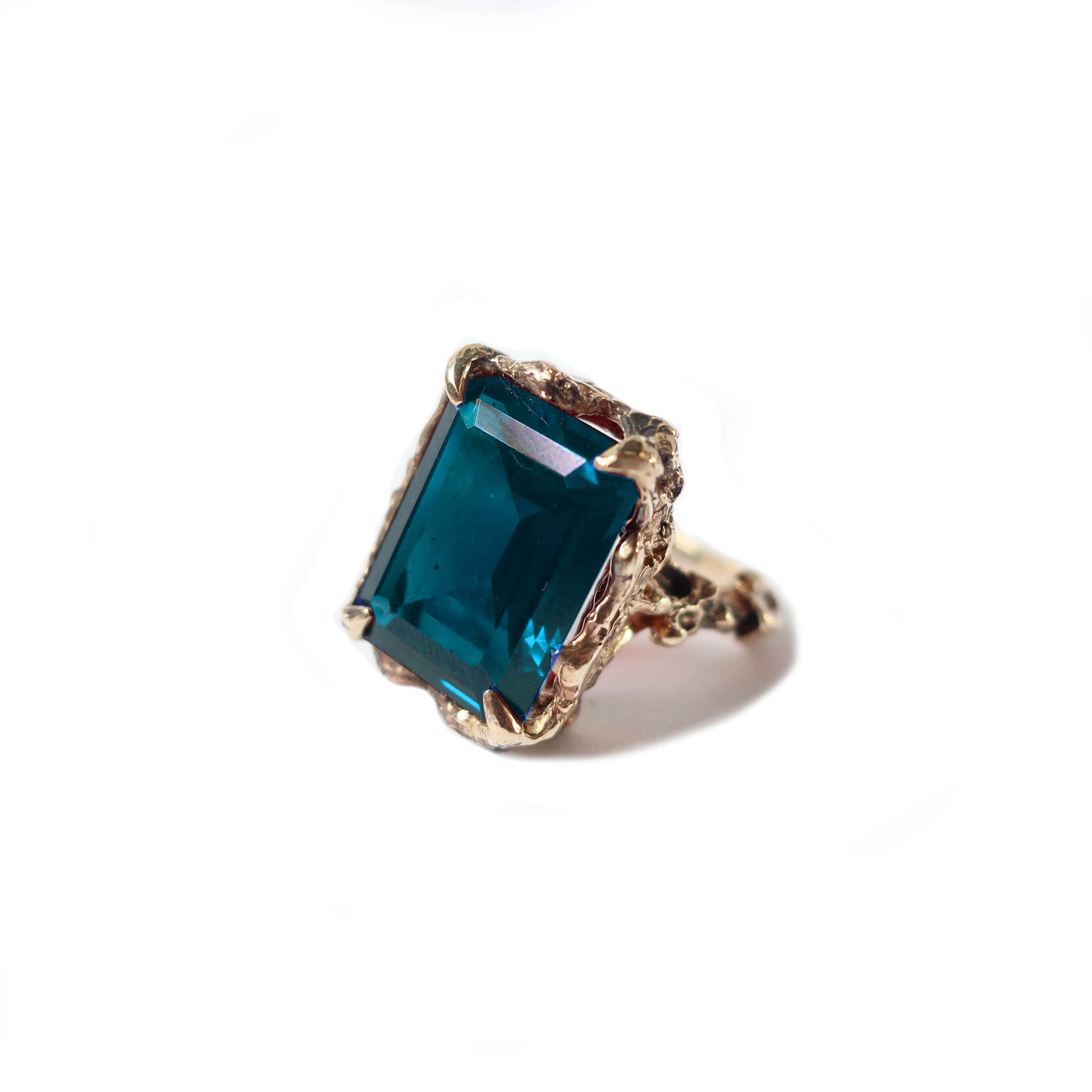 Gold London Blue Topaz Cocktail Ring - Mary Gallagher