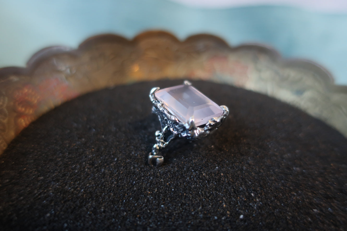 Large Cocktail Ring Rose Quartz - Mary Gallagher