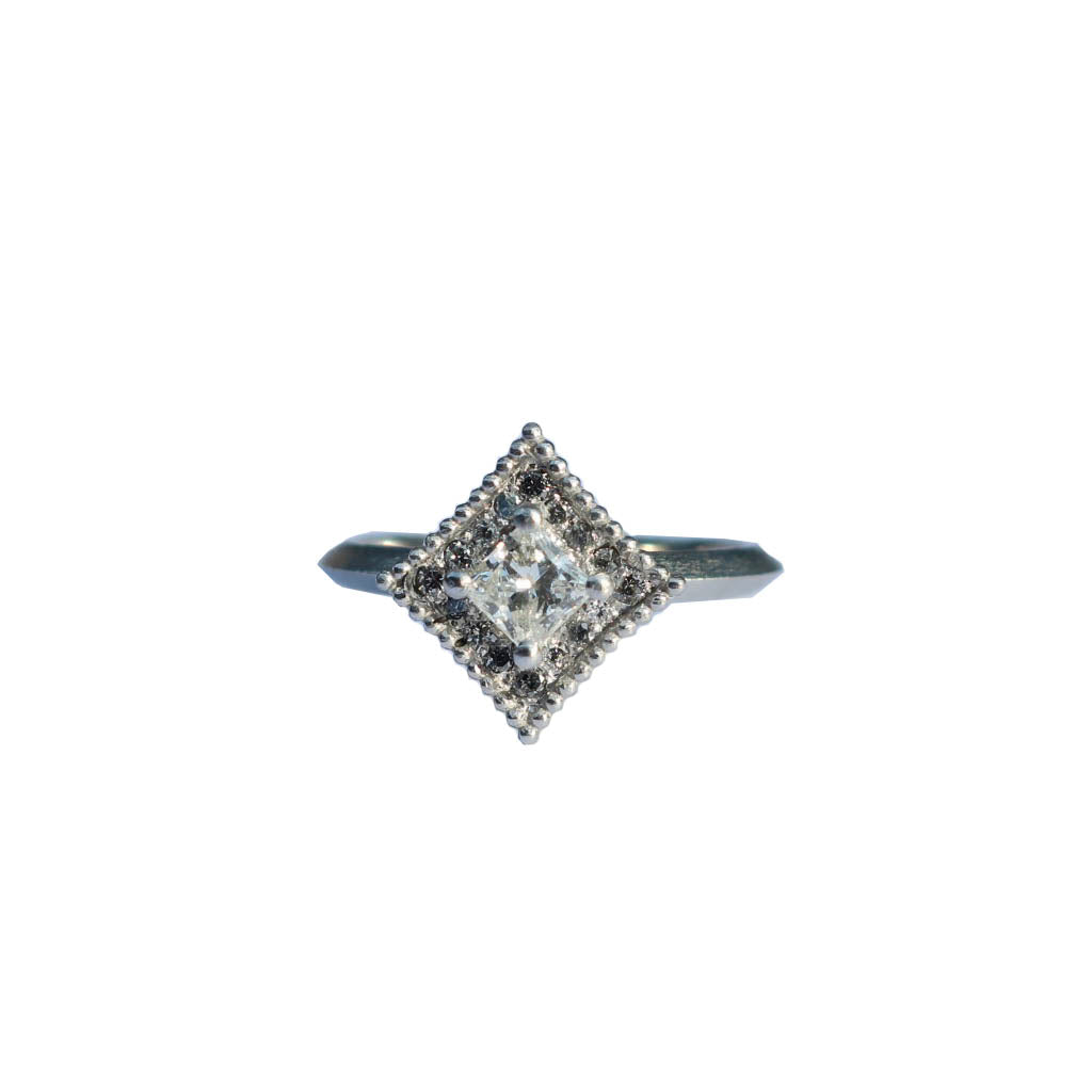 Princess Cut Diamond and White Gold Ring - Mary Gallagher