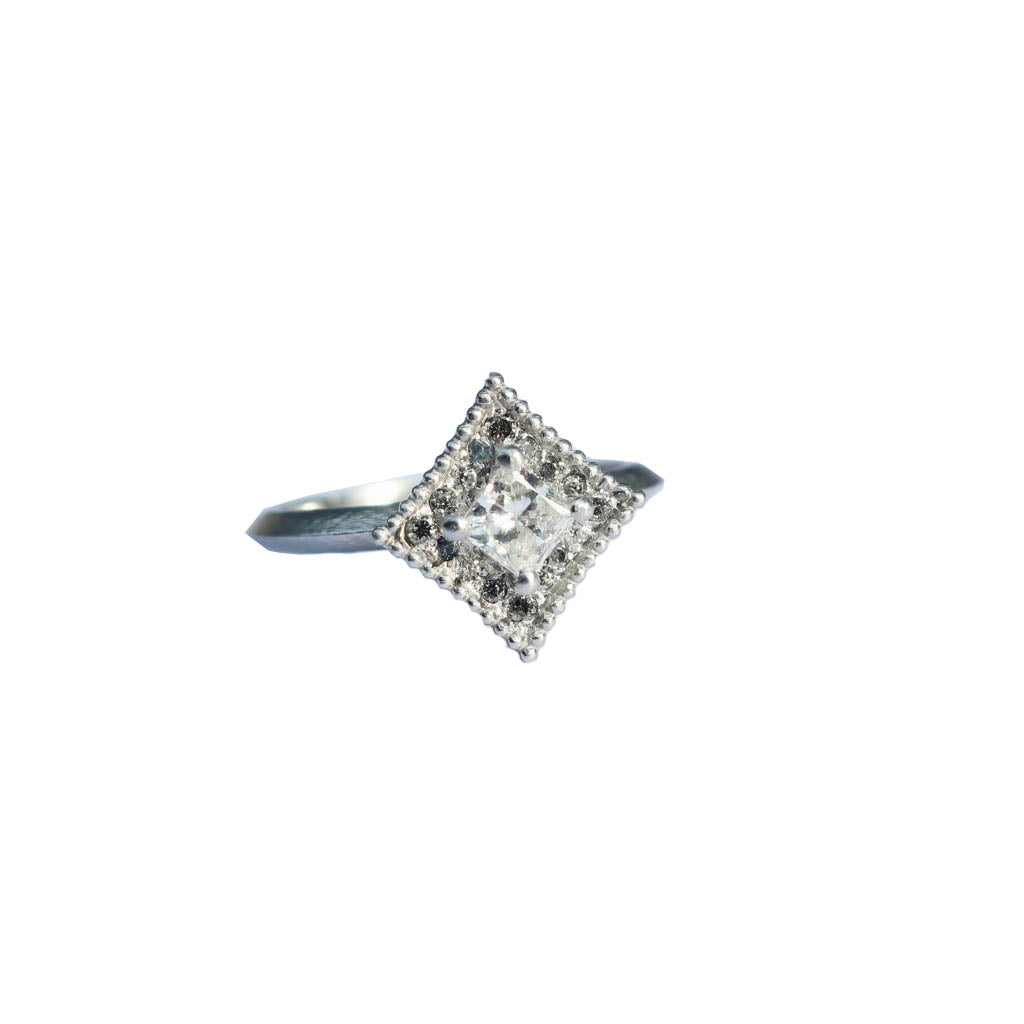 Princess Cut Diamond and White Gold Ring - Mary Gallagher