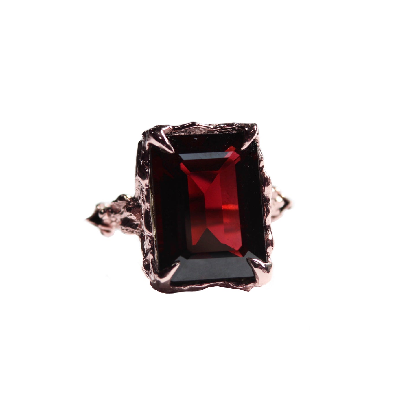 Gold Garnet Cocktail Ring - Mary Gallagher