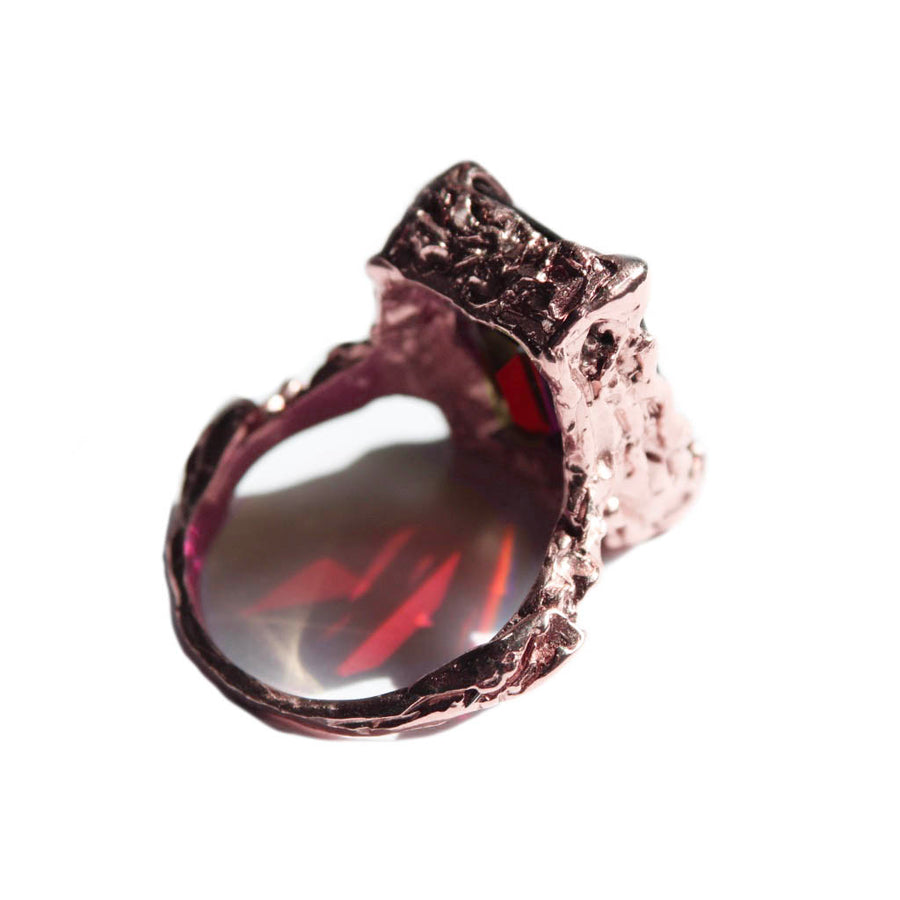 Gold Garnet Cocktail Ring - Mary Gallagher