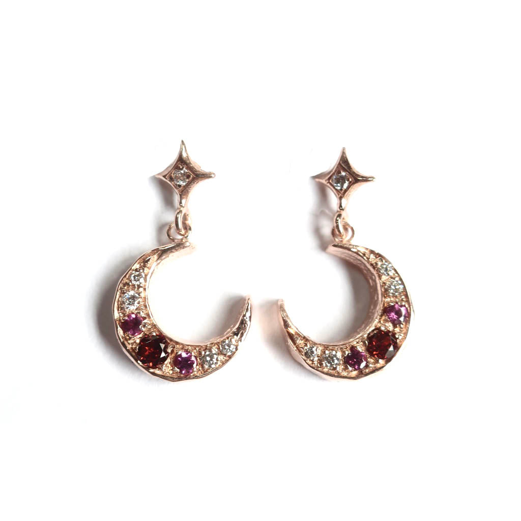 14k rose gold Jeweled Night Studs - Mary Gallagher