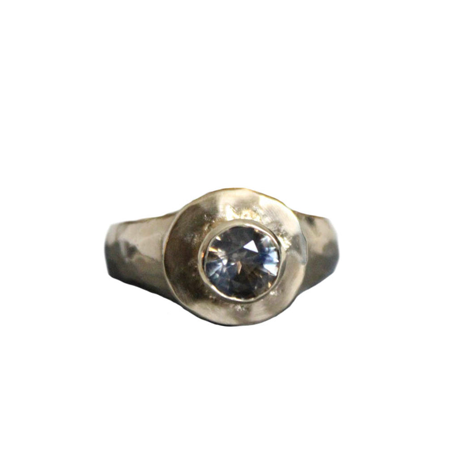 Bi Color Sapphire Signet Ring