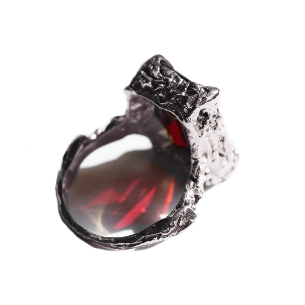 Gold Garnet Cocktail Ring - Mary Gallagher