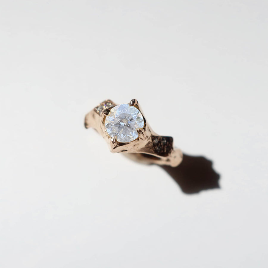 14K Yellow Gold Serac ring with Diamonds - Mary Gallagher